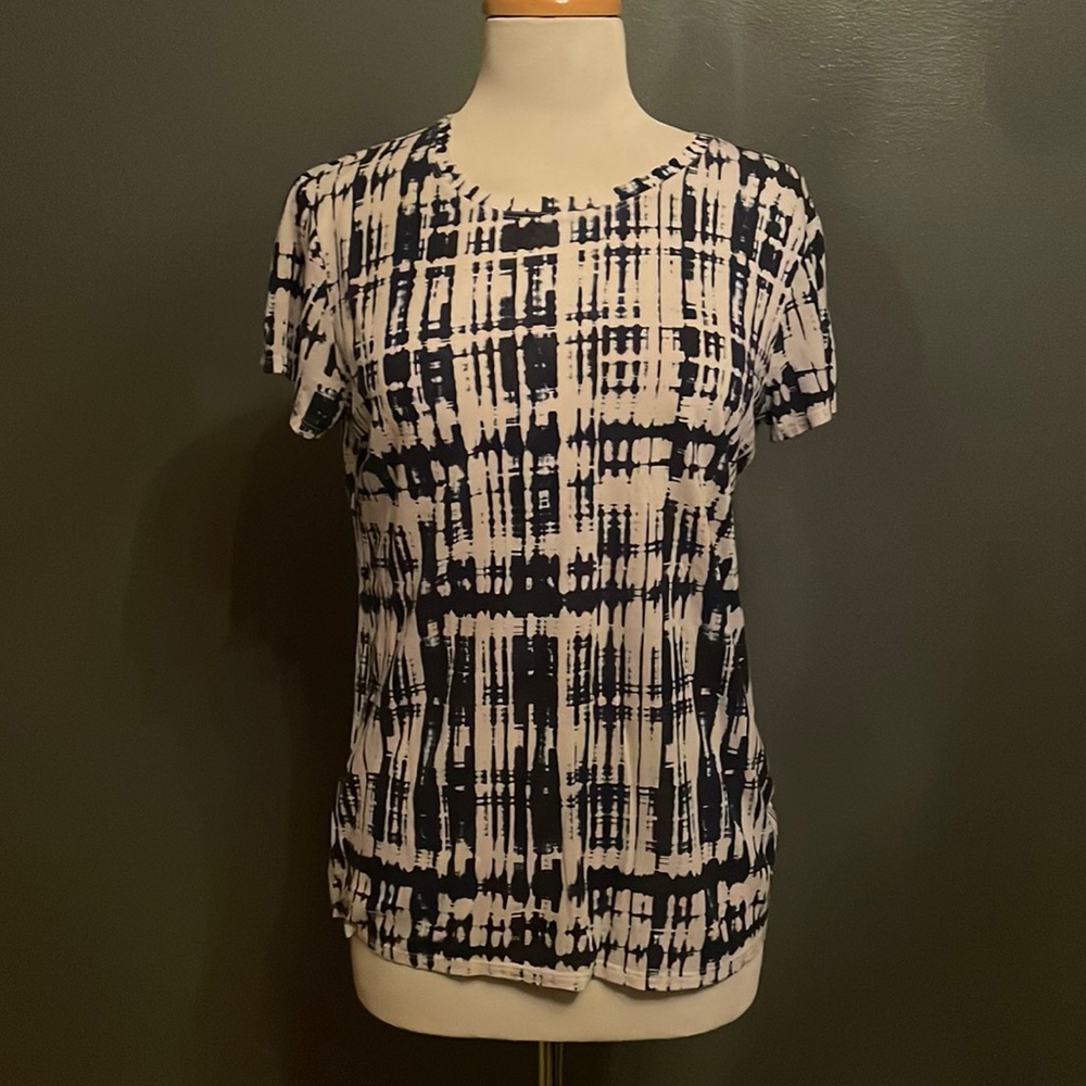 Vince blue and white bottom tee-L.